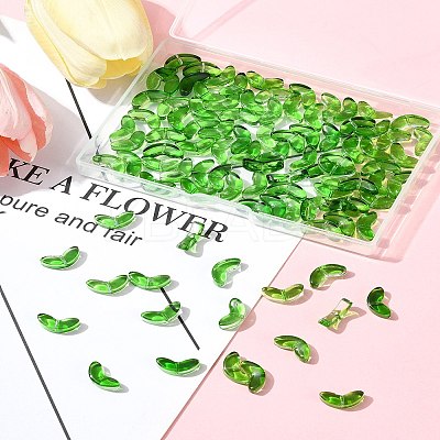 100Pcs Spray Painted Transparent Glass Beads GLAA-FS0002-04-1