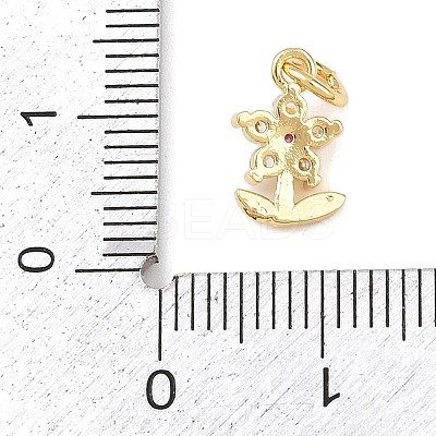 Brass Micro Pave Cubic Zirconia Pendants LS-KK-H525-05B-G-1