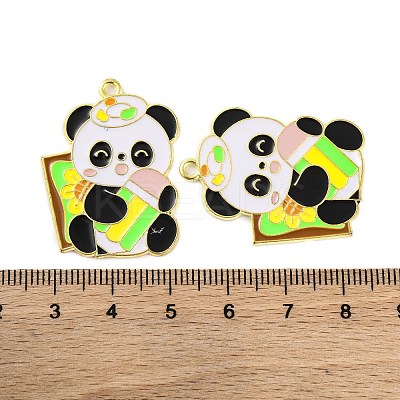 Golden Plated Alloy Enamel Pendants ENAM-Z017-11G-02-1