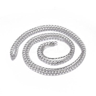 Tarnish Resistant 304 Stainless Steel Curb Chains CHS-G005-B-02P-1