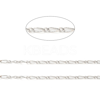 Anti-Tarnish Rhodium Plated 925 Sterling Silver Figaro Chains STER-F052-15P-1