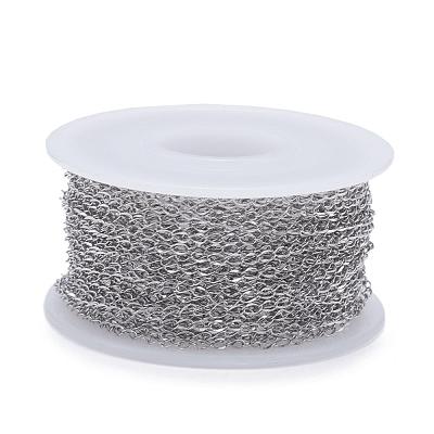 Tarnish Resistant 304 Stainless Steel Curb Chains CHS-L001-56-0.3mm-1