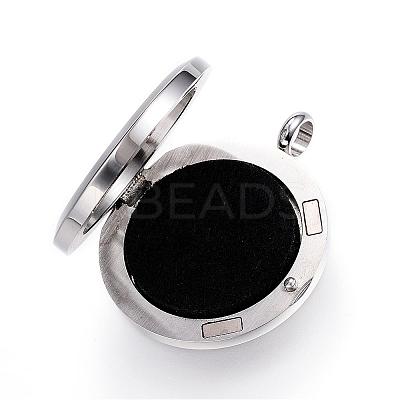 Feng Shui 304 Stainless Steel Diffuser Locket Pendants STAS-D157-12I-1