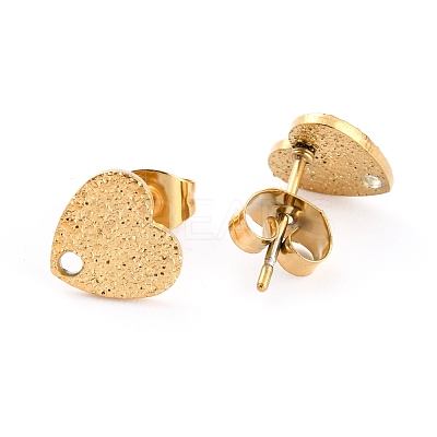Ion Plating(IP) 304 Stainless Steel Stud Earring Findings EJEW-O104-07G-1