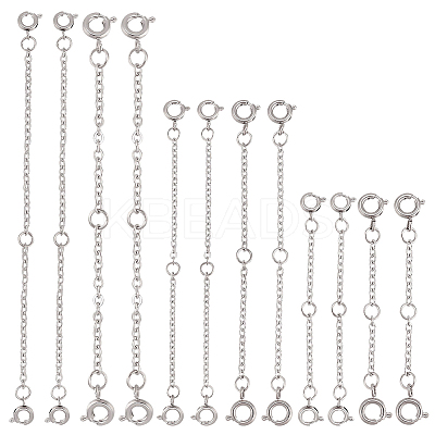 4 Sets 2 Styles 304 Stainless Steel Spring Ring Clasps STAS-PH0004-79-1