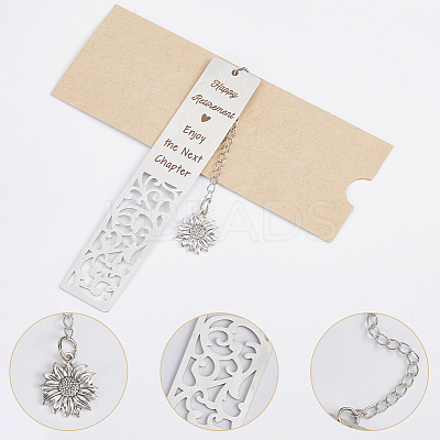 1Pc 304 Stainless Steel Bookmark AJEW-CP0003-87A-1