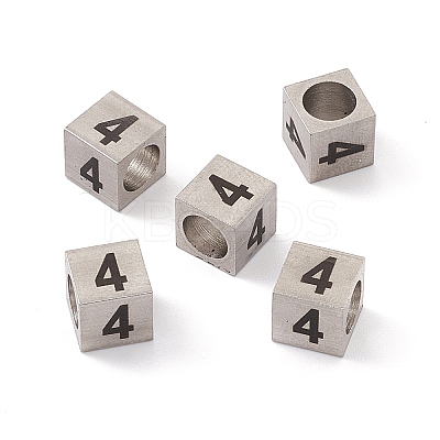 Tarnish Resistant 303 Stainless Steel European Beads STAS-G286-P04-1