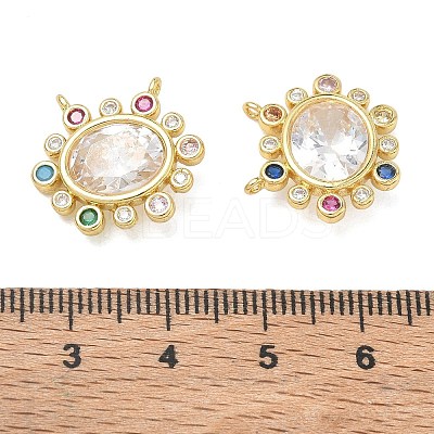 Brass Cubic Zirconia Pendants KK-G419-04G-02-1