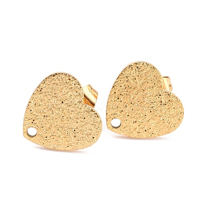 Ion Plating(IP) 304 Stainless Steel Stud Earring Findings X-EJEW-O104-14G-1