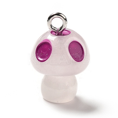 Spray Painted Luminous Resin Pendants RESI-A017-05-1