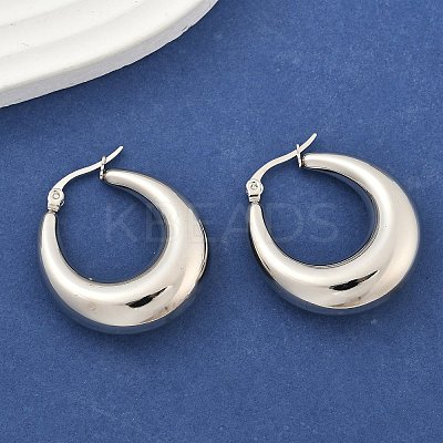 Non-Tarnish 304 Stainless Steel Chunky Hoop Earrings for Women LS-EJEW-F280-06E-P-1