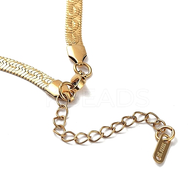 Ion Plating(IP) 304 Stainless Steel Herringbone Chain Necklace NJEW-D045-11G-1