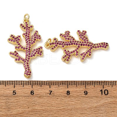 Brass Micro Pave Cubic Zirconia Pendants KK-A271-04G-02-1