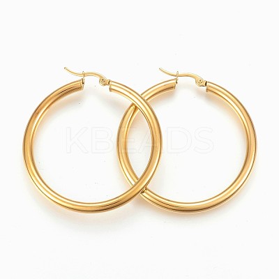 304 Stainless Steel Big Hoop Earrings EJEW-H358-08G-1
