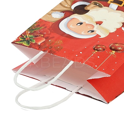 Christmas Paper Santa Claus Printed Tote Bags ABAG-P015-04B-1