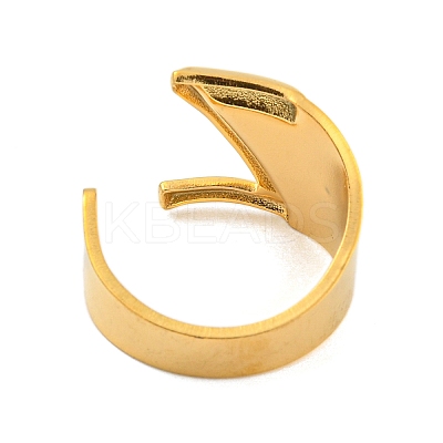 PVD Vacuum Plating 201 Stainless Steel Cuff Rings RJEW-Z032-01G-Z-1