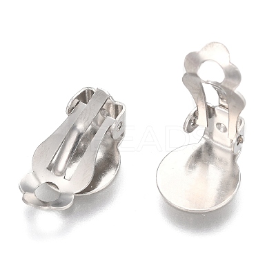Tarnish Resistant 304 Stainless Steel Clip-on Earring Findings LS-X-STAS-E482-16P-1