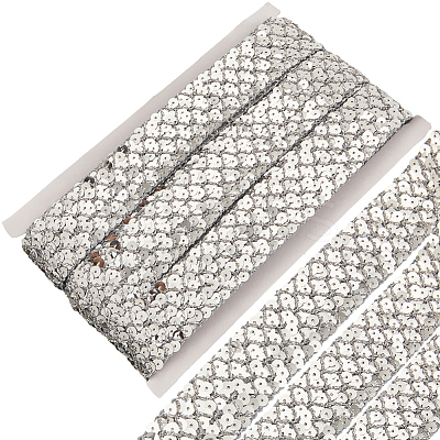 Polyester with PT Paillette Lace Trim Ribbon OCOR-WH20073-01C-1