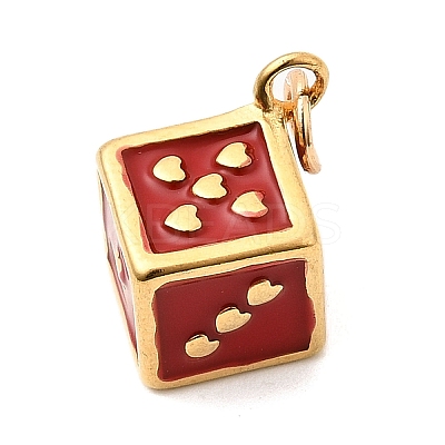 304 Stainless Steel Enamel Pendants STAS-P431-25G-01-1