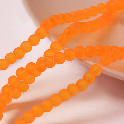 Baking Paint Transparent Glass Bead Strands X-GLAA-S031-4mm-33-1