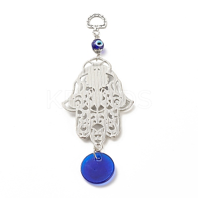 Glass Turkish Blue Evil Eye Pendant Decoration LS-HJEW-I008-06AS-1
