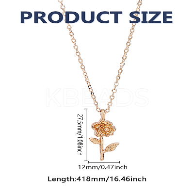 1Pc Alloy Flower Shape Pendant Necklaces for Women NJEW-LP0004-19-1