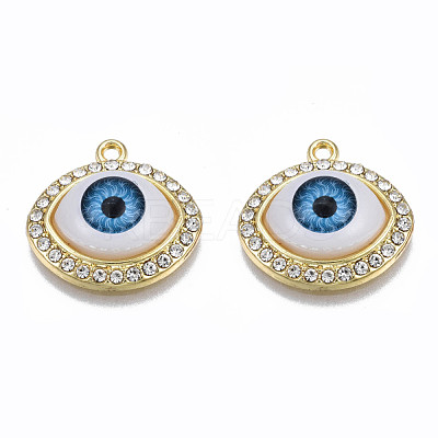 Rack Plating Alloy Enamel Pendants PALLOY-N172-053-1