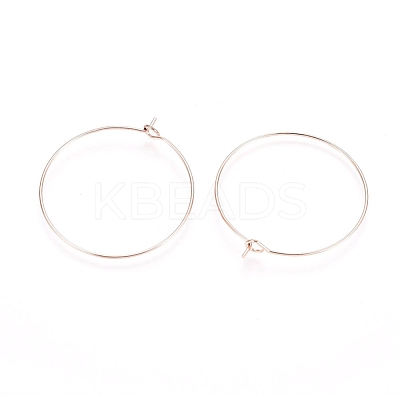 Ion Plating(IP) 316L Surgical Stainless Steel Hoop Earring Findings X-STAS-D164-01RG-1