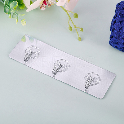 Self-adhesive Acrylic Wall Hook Hangers AJEW-TADJ0001-09A-01-1