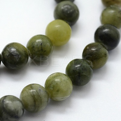 Natural Chinese Southern Jade Beads Strands G-I199-07-10mm-1