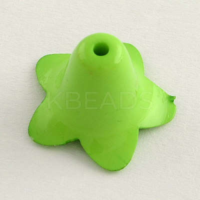 Opaque Acrylic Flower Bead Caps SACR-Q099-M55-1