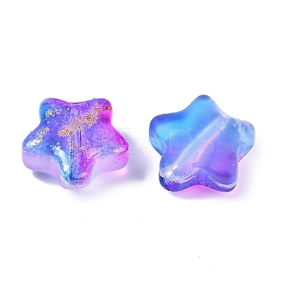 Transparent Spray Painted Glass Beads X1-GLAA-NH0003-01F-1