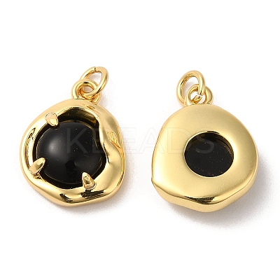 Natural Dyed & Heated Black Agate Nuggets Charms G-A034-05G-1