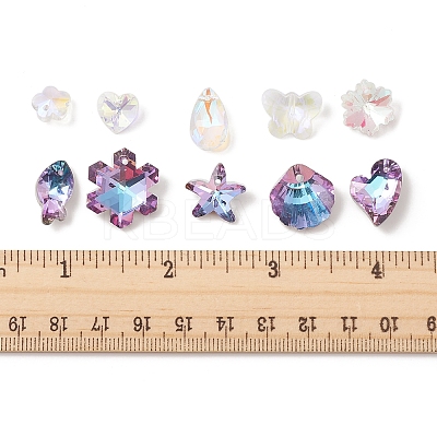 70Pcs 10 Style Electroplate Glass Pendants GLAA-FS0001-57-1