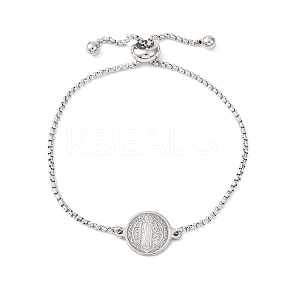 304 Stainless Steel Box Chain Slider Bracelets BJEW-B163-01P-1