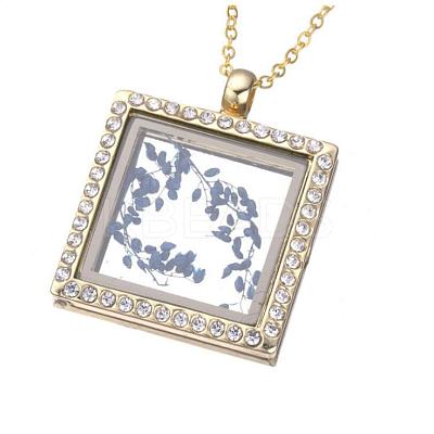 Alloy Photo Frame Magnetic Pendants ALRI-WH0002-24LG-RS-1