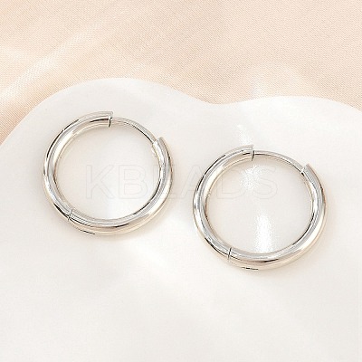 Brass Huggie Hoop Earrings Earrings KK-CBA8A92-03P-1