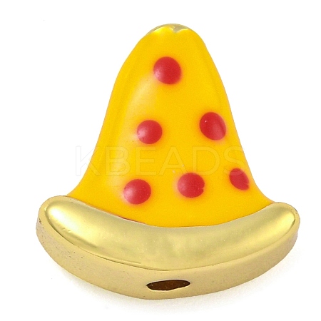 Rack Plating Brass Enamel  Beads KK-G513-77G-1