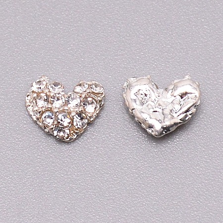 Alloy Heart Cabochons MRMJ-WH0078-12-1