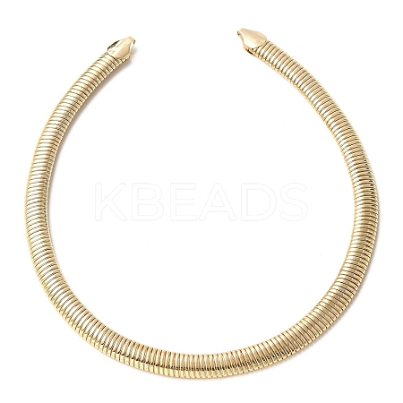Iron Open Cuff Snake Chain Choker Necklaces for Women NJEW-M085-04G-1