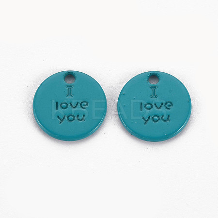 Spray Painted Alloy Charms for Valentine's Day LS-PALLOY-Q433-027A-RS-1