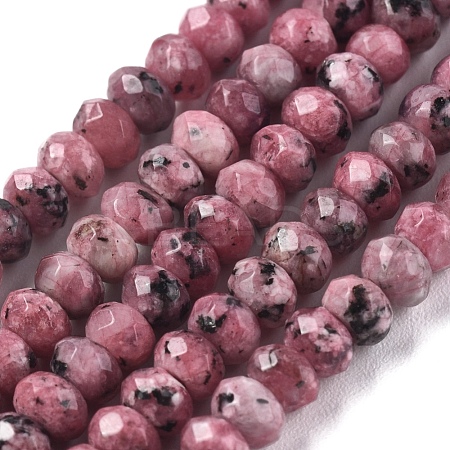 Dyed Natural Malaysia Jade Rondelle Beads Strands G-E316-2x4mm-38-1