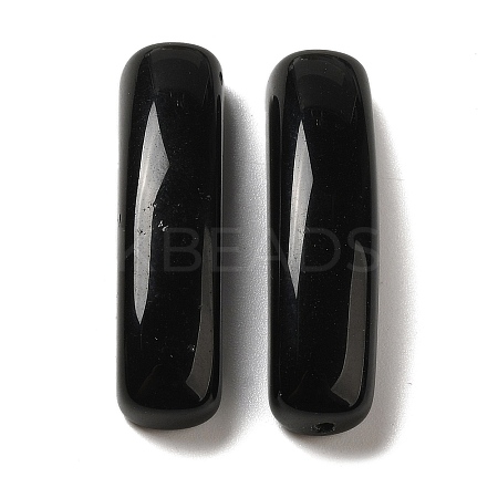 Natural Obsidian Connector Charms G-G095-01D-1