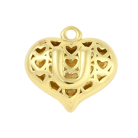 Hollow Brass Pendants for Valentine's Day KK-M289-03U-G-1