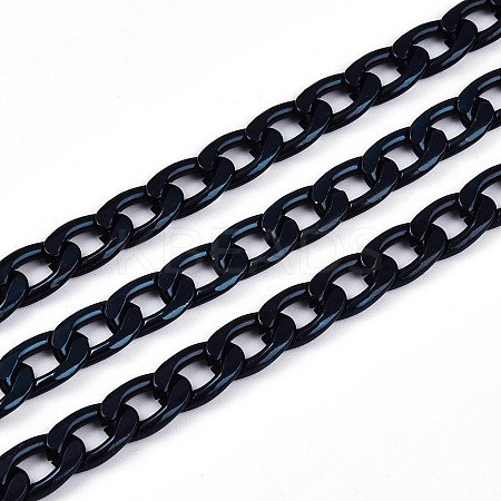 Oxidated in Black Aluminium Twisted Chains Curb Chains X-CHA-K1469-8-1