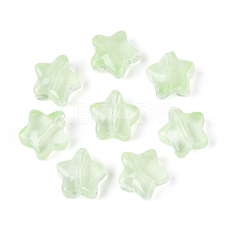 Imitation Jade Glass Beads GLAA-T025-30J-1