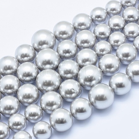 Electroplate Shell Pearl Beads Strands BSHE-G007-A-04-1