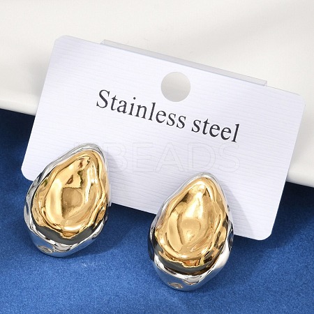 304 Stainless Steel Stud Earrings EJEW-U045-04C-GP-1