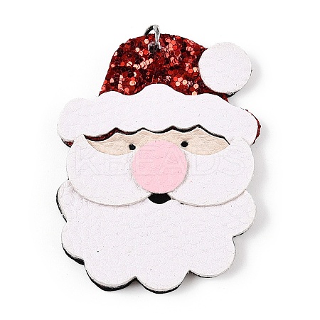 PU Leather Big Pendants FIND-N005-73G-1
