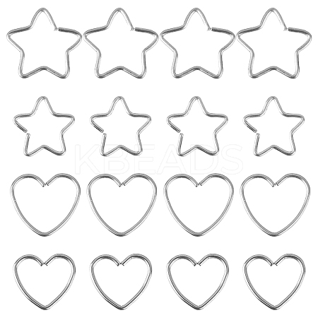 304 Stainless Steel Keychain Clasp Findings STAS-UN0018-47P-1